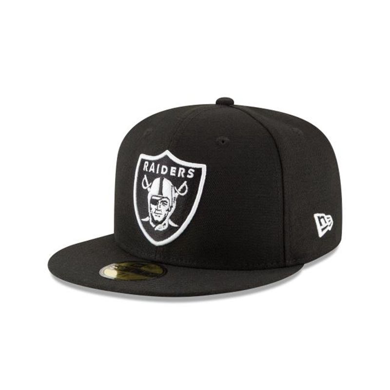 NFL Las Vegas Raiders 59Fifty Fitted (XVX2658) - Black New Era Caps